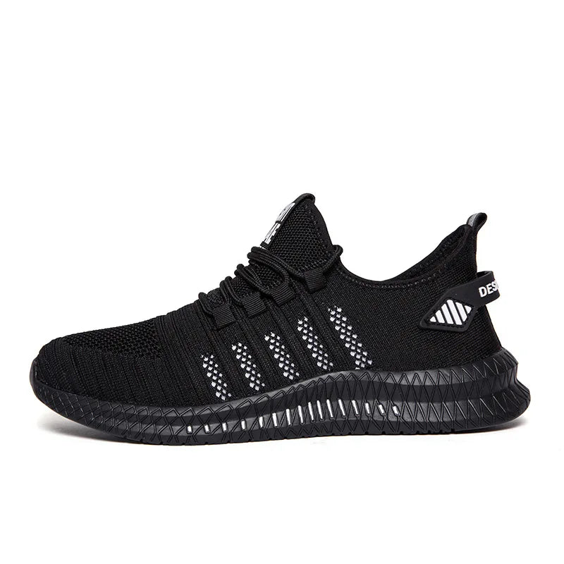 Lightweight Mens Sneakers - Casual Lace-up Mesh Running Shoes - ZOOMNSTORE