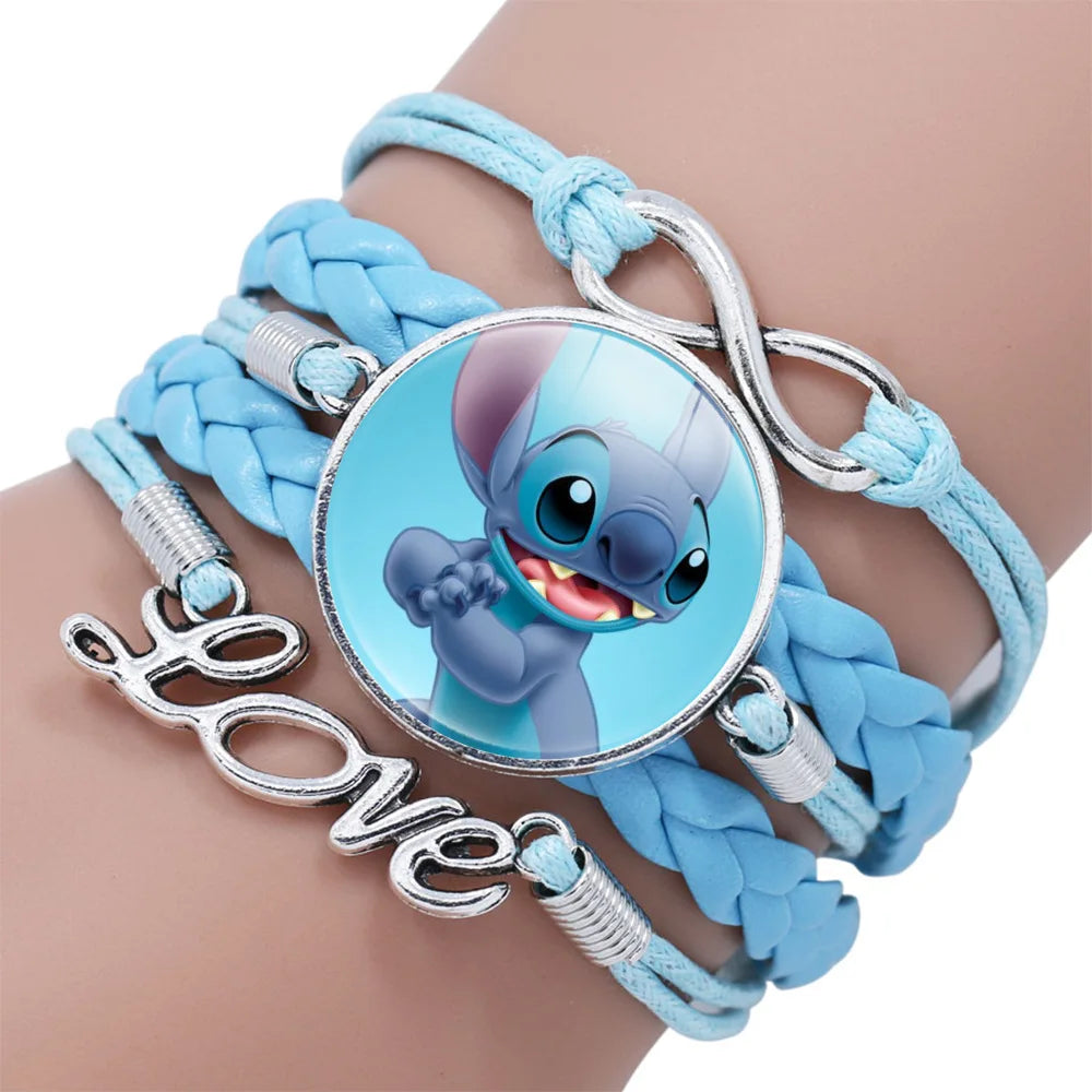 Lilo Stitch Bracelet - Cute Anime Leather Wristband Jewelry for Girls - ZOOMNSTORE