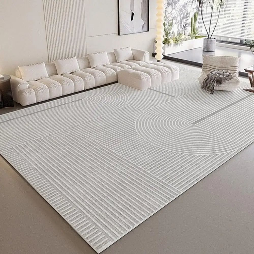 Living Room Sofa Cushion - Modern Striped Polyester Pillow | Easy Care, Anti Slip Pad - ZOOMNSTORE