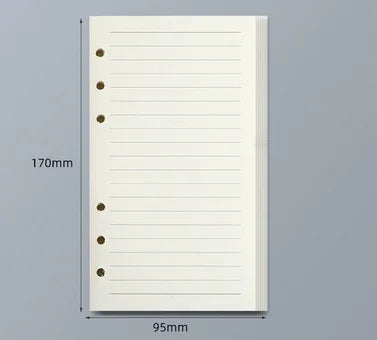 Loose Leaf Notebook Refill - A5 A6 A7 Spiral Binder Lined Grid Paper - ZOOMNSTORE
