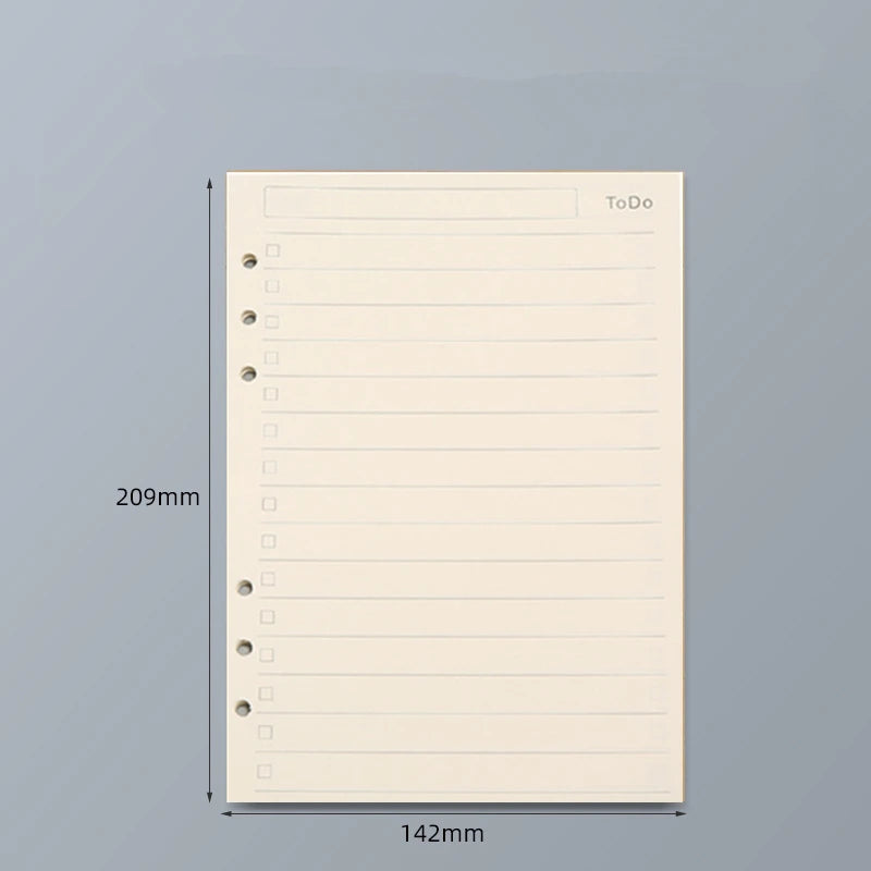 Loose Leaf Notebook Refill - A5 A6 A7 Spiral Binder Lined Grid Paper - ZOOMNSTORE