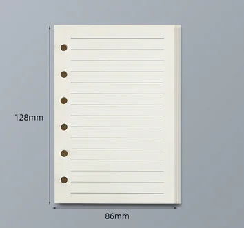 Loose Leaf Notebook Refill - A5 A6 A7 Spiral Binder Lined Grid Paper - ZOOMNSTORE