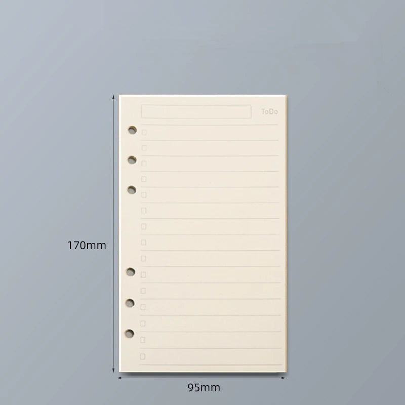 Loose Leaf Notebook Refill - A5 A6 A7 Spiral Binder Lined Grid Paper - ZOOMNSTORE