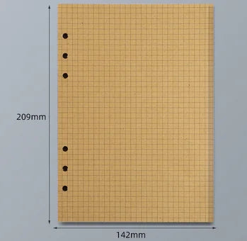 Loose Leaf Notebook Refill - A5 A6 A7 Spiral Binder Lined Grid Paper - ZOOMNSTORE