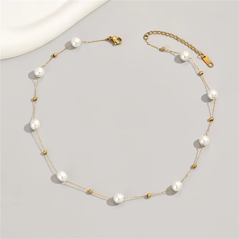Luxury Baroque Imitation Pearl Necklace - Elegant Ladies Neck Jewelry Gift - ZOOMNSTORE