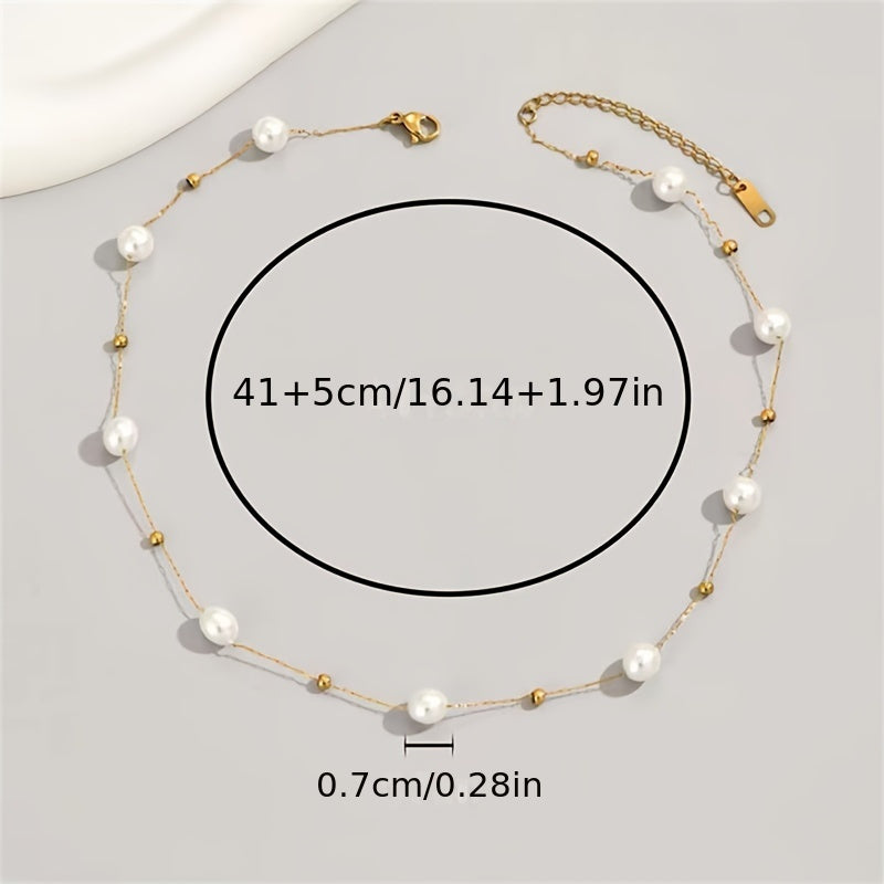 Luxury Baroque Imitation Pearl Necklace - Elegant Ladies Neck Jewelry Gift - ZOOMNSTORE