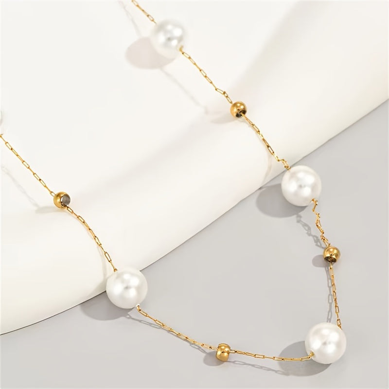 Luxury Baroque Imitation Pearl Necklace - Elegant Ladies Neck Jewelry Gift - ZOOMNSTORE