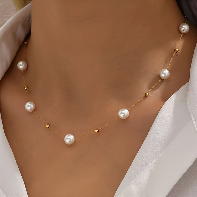 Luxury Baroque Imitation Pearl Necklace - Elegant Ladies Neck Jewelry Gift - ZOOMNSTORE