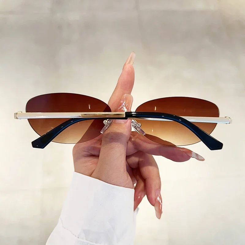 Luxury Cat Eye Sunglasses - Vintage Punk Womens Shades UV400 - ZOOMNSTORE