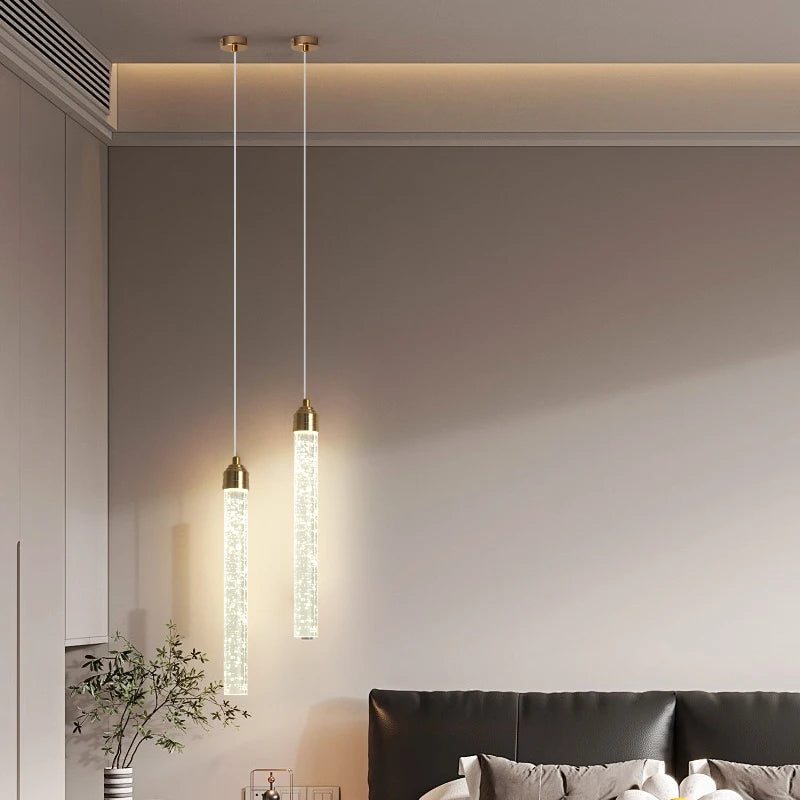 Luxury Crystal Pendant Light - Modern Gold Hanging Lamp for Living Room Bedroom Dining Room Decor - ZOOMNSTORE