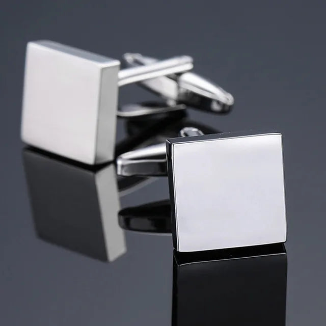 Luxury Mens Cufflinks - High-Quality French Square Button Accessories - ZOOMNSTORE