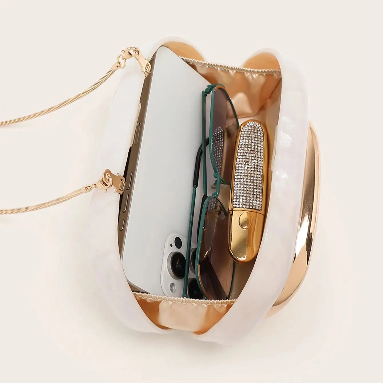Luxury Evening Clutch Bag - Womens Wedding Party Crossbody Handbag - ZOOMNSTORE