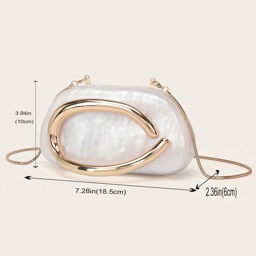 Luxury Gold Evening Clutch Bag - Womens Wedding Party Handbag - ZOOMNSTORE