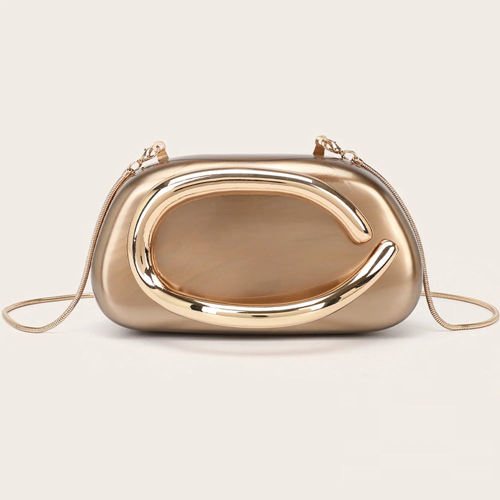 Luxury Gold Evening Clutch Bag - Womens Wedding Party Handbag - ZOOMNSTORE