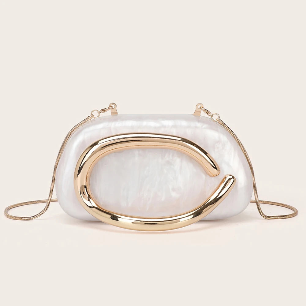 Luxury Gold Evening Clutch Bag - Womens Wedding Party Handbag - ZOOMNSTORE