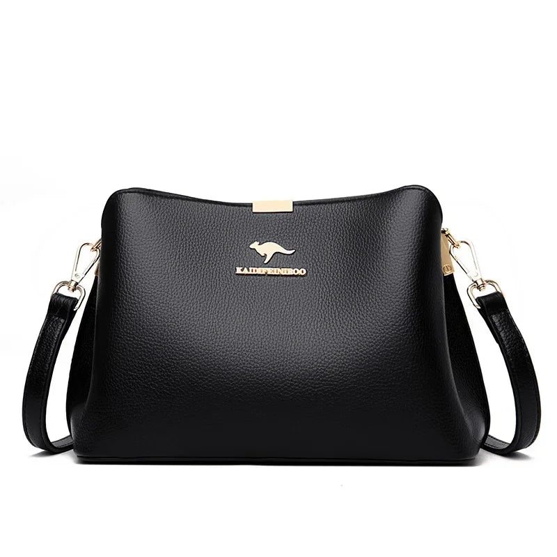 Luxury Leather Womens Handbag - Multifunctional Shoulder Messenger Bag - ZOOMNSTORE