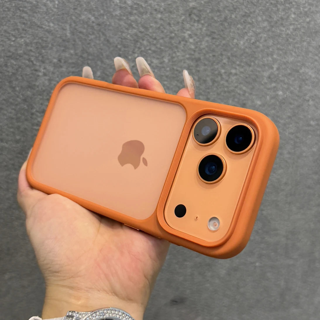 Luxury Matte Transparent Phone Case for iPhone 17 Pro Max - Shockproof Cover with Metal Buttons - ZOOMNSTORE