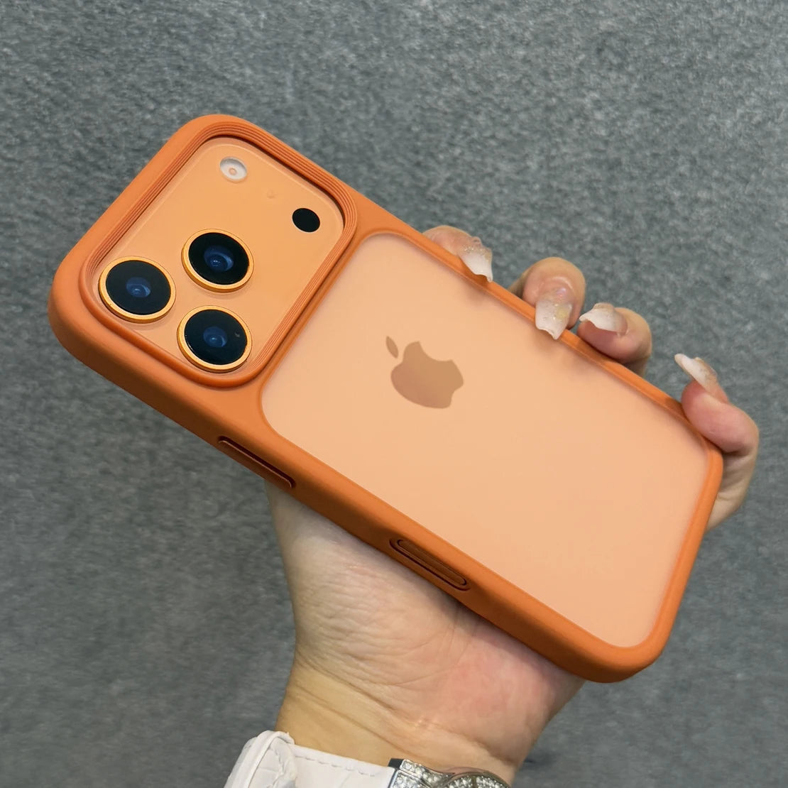 Luxury Matte Transparent Phone Case for iPhone 17 Pro Max - Shockproof Cover with Metal Buttons - ZOOMNSTORE