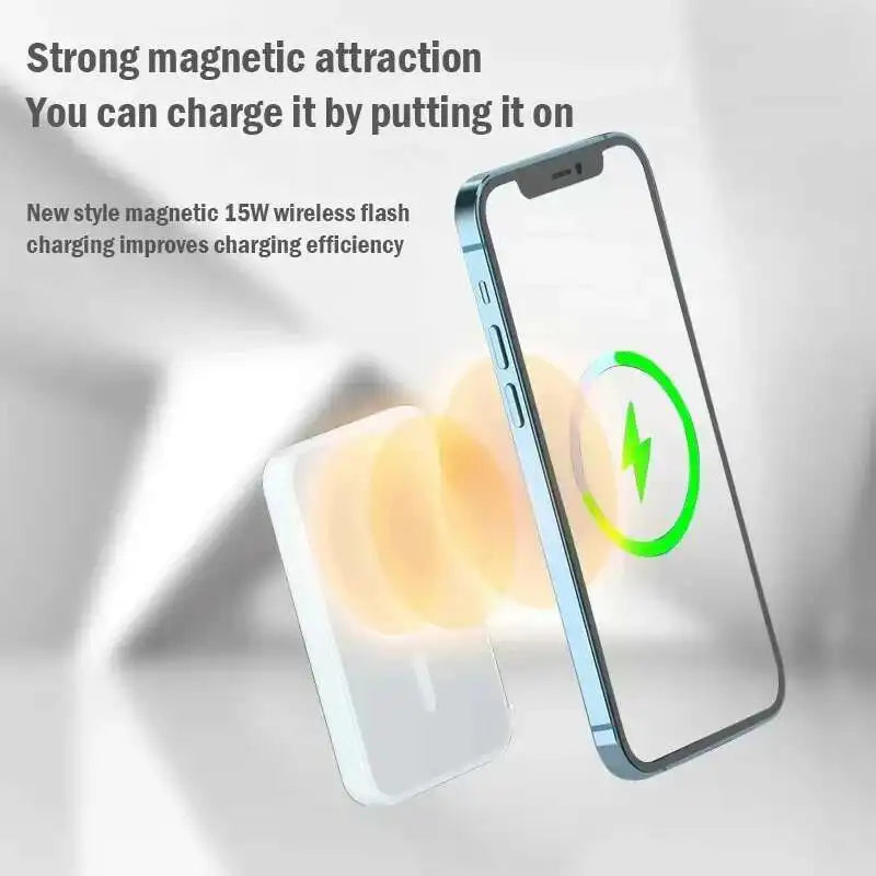 For Magsafe Power Bank 10000mAh Portable Auxiliary Spare External Magnetic Battery Pack Wireless Charger For Iphone 13 14 15 16 - ZOOMNSTORE