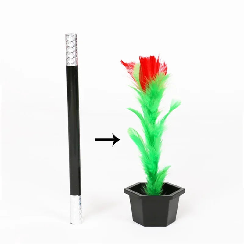 1 Set Magic Wand To Flower Magic Trick Easy Vanishing Magic Tricks Toys for Adults Kids Show Prop for Boy Toy for Children - ZOOMNSTORE