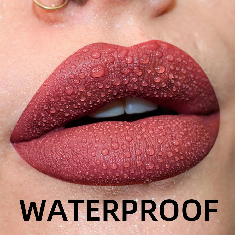 Matte Velvet Lip Gloss - Waterproof Liquid Lipstick in 19 Colors - ZOOMNSTORE