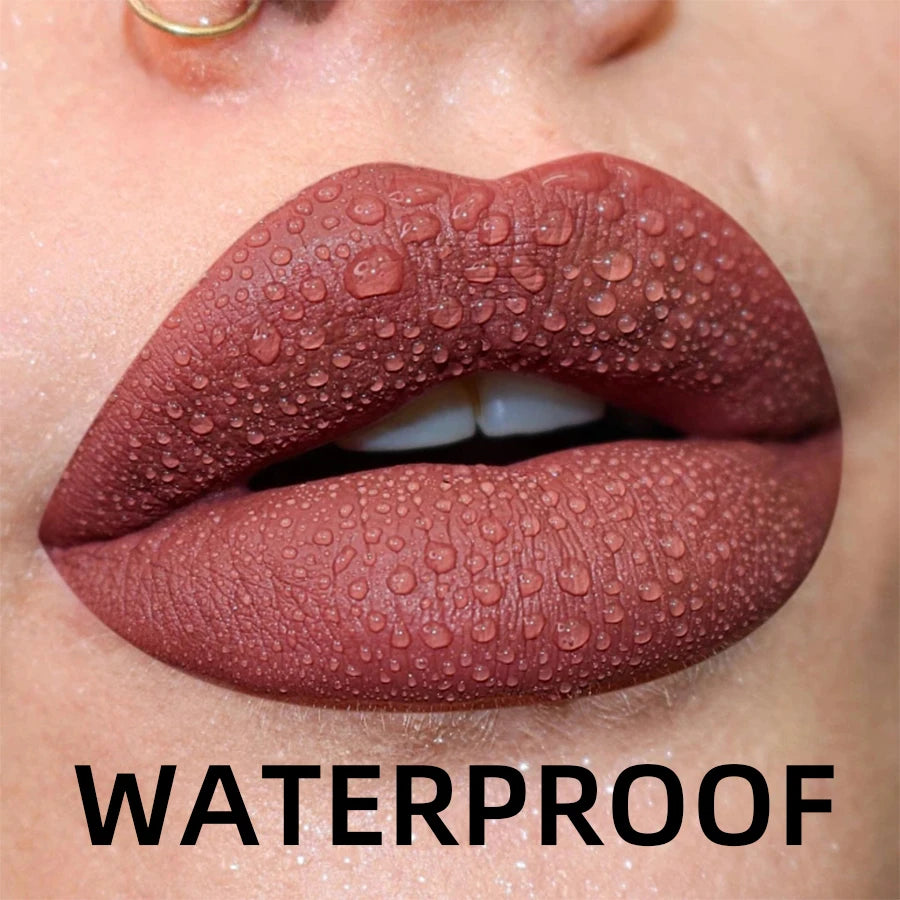 Matte Velvet Lip Gloss - Waterproof Liquid Lipstick in 19 Colors - ZOOMNSTORE