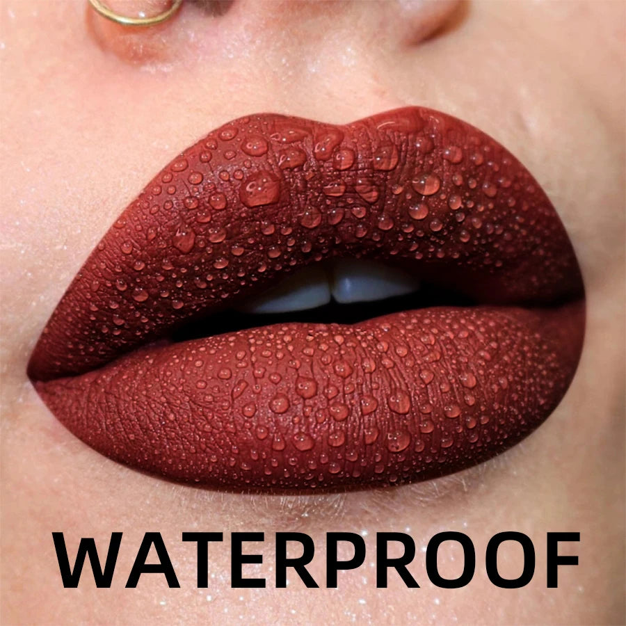 Matte Velvet Lip Gloss - Waterproof Liquid Lipstick in 19 Colors - ZOOMNSTORE