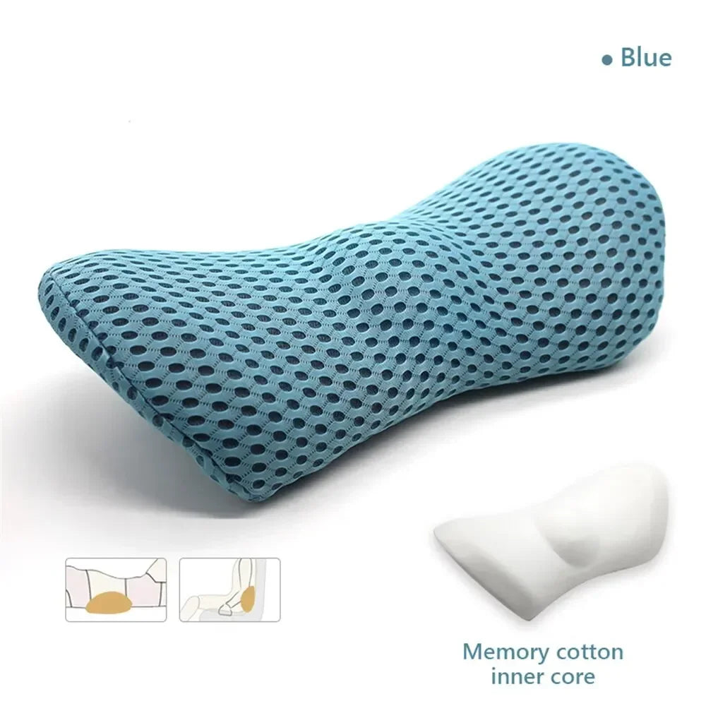 Memory Foam Lumbar Pillow - Ergonomic Car Seat Cushion for Posture Support - ZOOMNSTORE