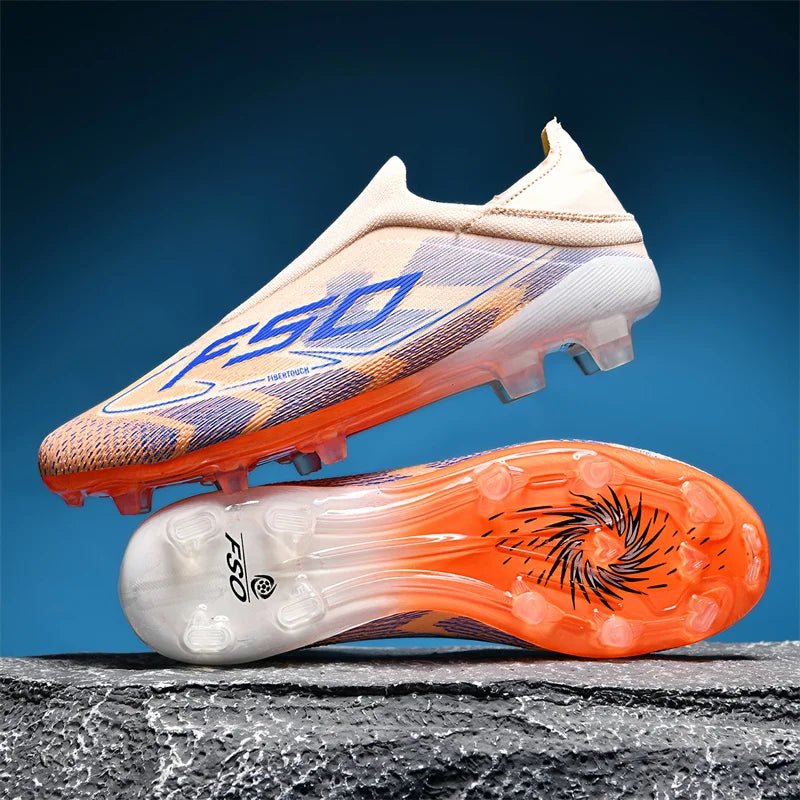 Men Football Boots - High-Quality Soccer Cleats | Non-Slip Lace-Up Outdoor Grass Shoes - ZOOMNSTORE