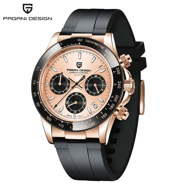 Men Quartz Wristwatch - PAGANI DESIGN PD-1644 Meteorite Dial Dress Watch | Sapphire Glass, Chronograph - ZOOMNSTORE