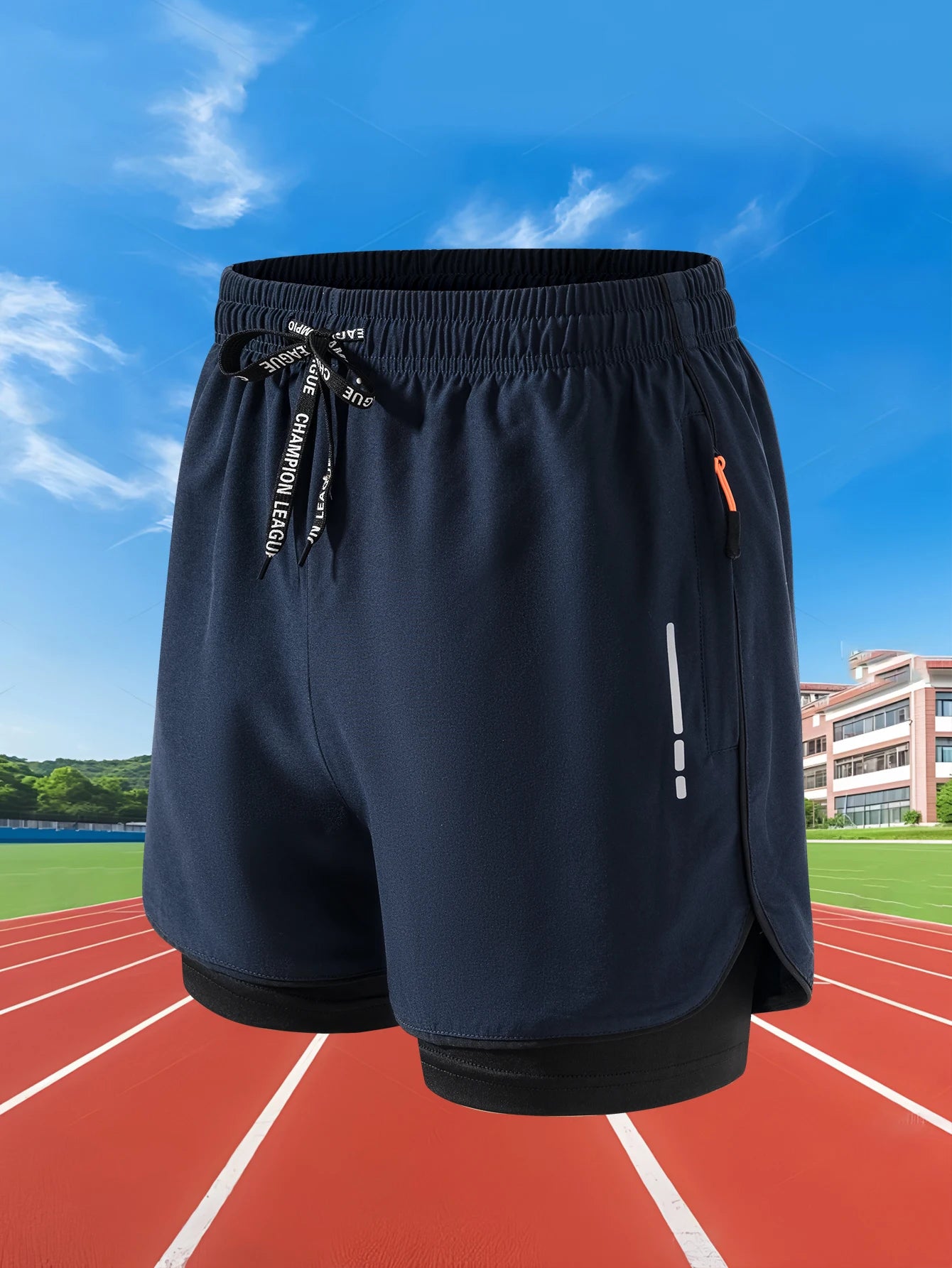 2-in-1 Mens Running Shorts - Quick Dry Fitness Gym Training Shorts - ZOOMNSTORE