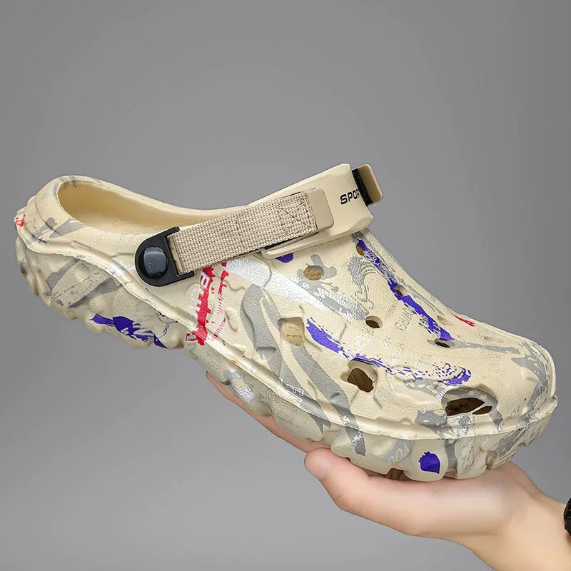 Men Summer Slippers - Lightweight Camouflage Platform Outdoor Clogs | Soft EVA Slides - ZOOMNSTORE