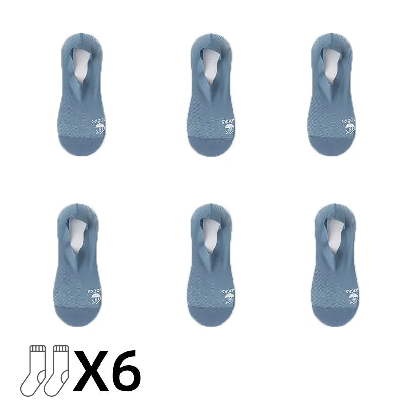 Mens Summer No-Show Socks - Thin Mesh Ankle Socks Sweat Absorbent Ultra-Thin Comfort - ZOOMNSTORE