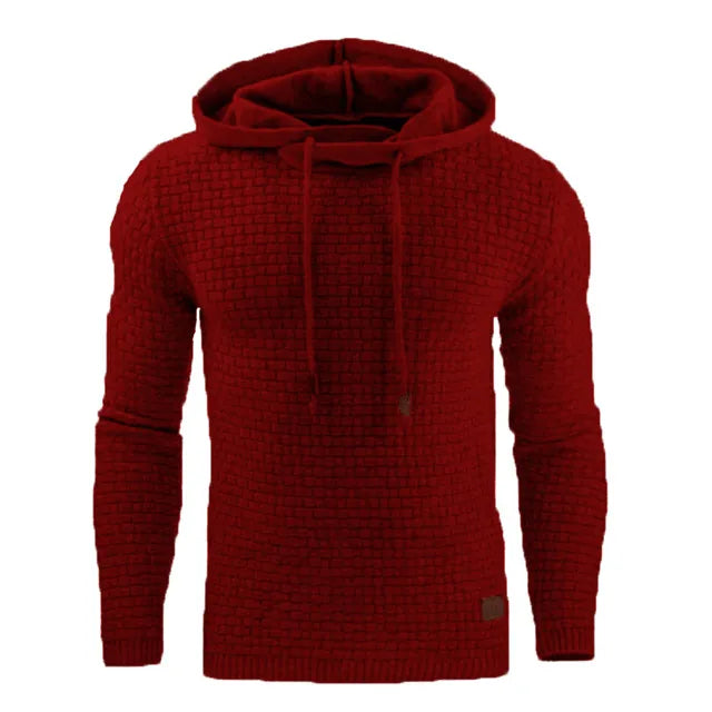 Men's Casual Hoodie - Oversized Zipper Sweatshirt | Solid Color Polyester Pullover - ZOOMNSTORE