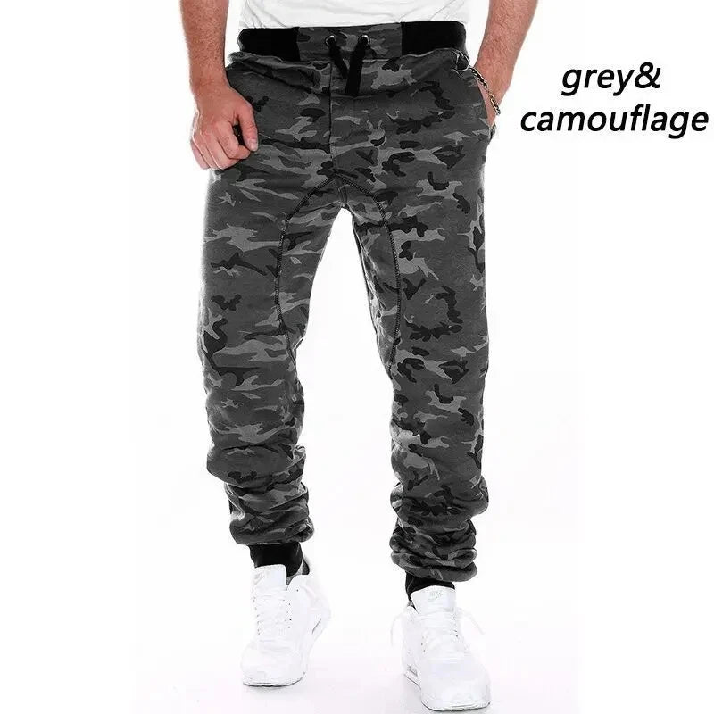 Men's Jogging Pants - Camouflage Drawstring Waist Large Size Casual Sportswear - ZOOMNSTORE