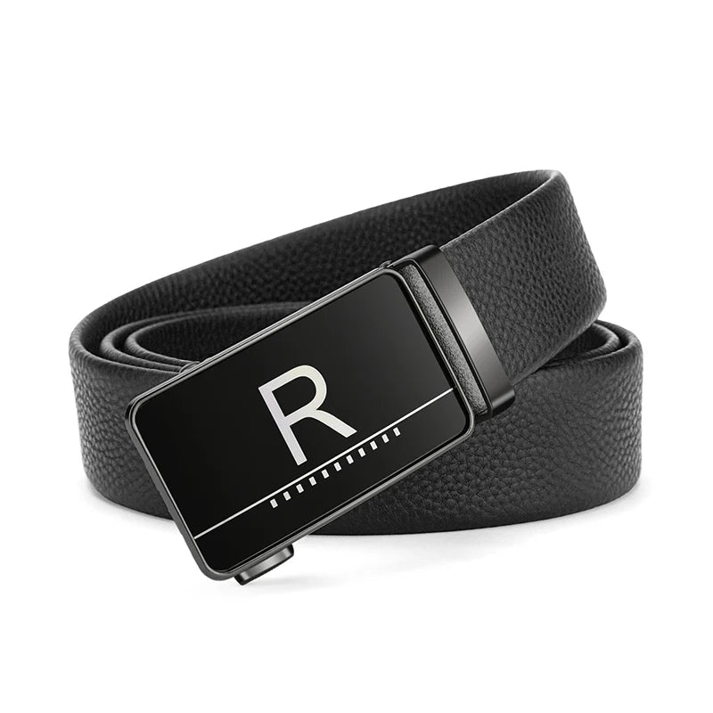 Mens Casual Cowhide Belt - High-Quality Alloy Buckle - ZOOMNSTORE