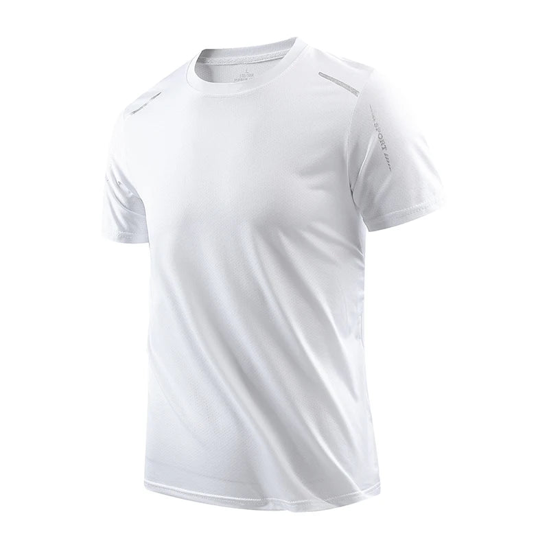 Mens Quick-Dry Running T-Shirt - Breathable Outdoor Sports Tee - ZOOMNSTORE