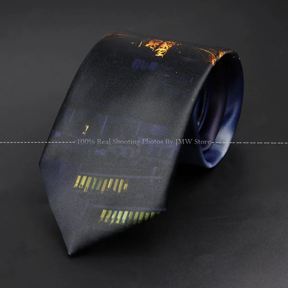 Mens Silk Tie - Creative Graffiti Animal Print Necktie for Business Weddings and Parties - ZOOMNSTORE