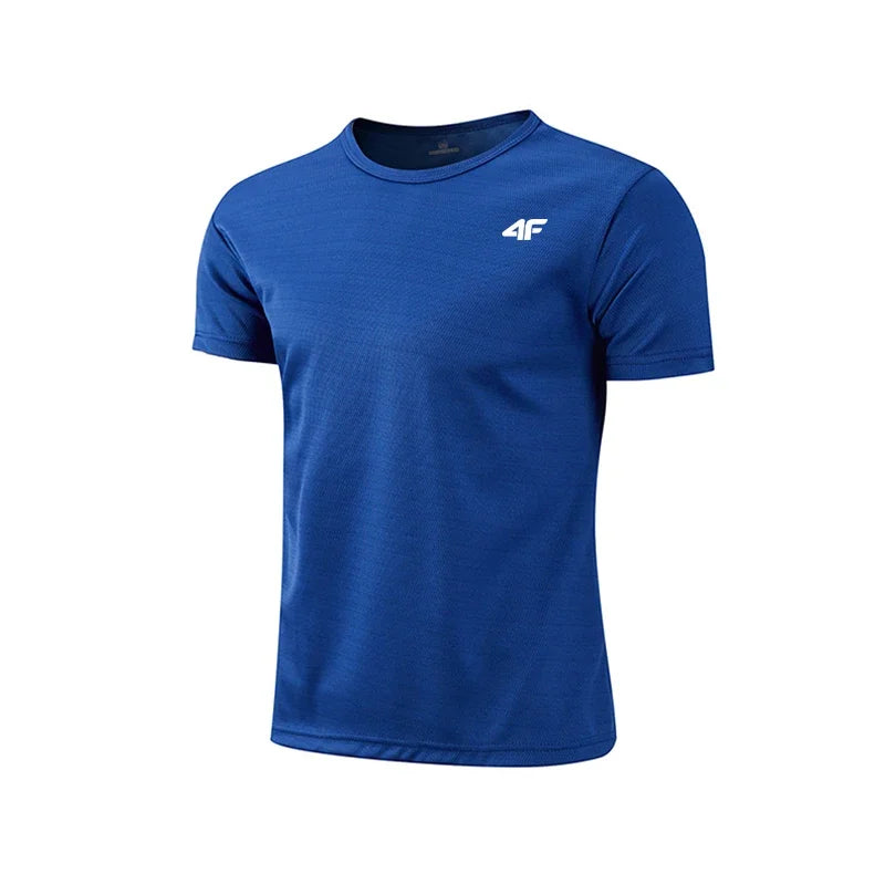 Mens Quick-Dry Training T-Shirt - Breathable Short Sleeve Gym Top - ZOOMNSTORE