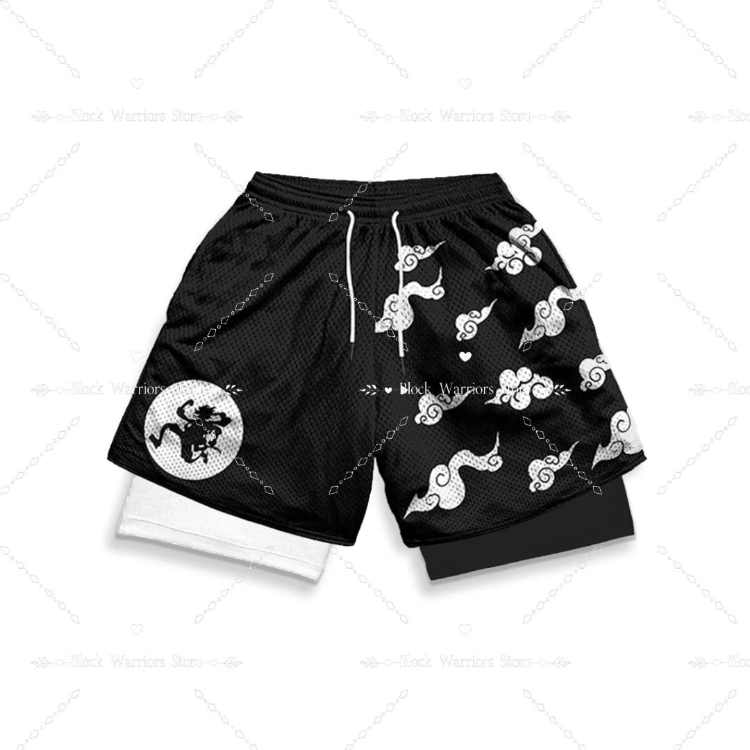 Mens 2-in-1 Sports Shorts - Quick-Drying Breathable Gym Jogging Pants - ZOOMNSTORE