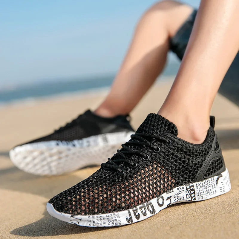 Mens Aqua Mesh Sneakers - High-Quality Summer Casual Water Shoes - ZOOMNSTORE