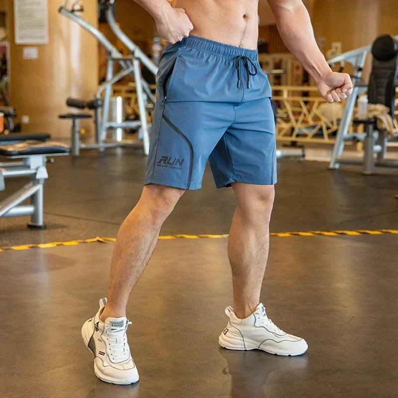 Mens Beach Shorts - Fitness Joggers with Zip Pockets - ZOOMNSTORE