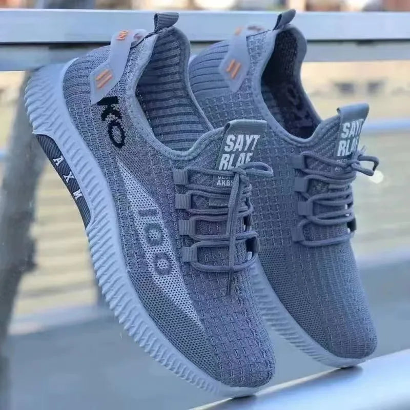 Mens Breathable Anti-Slip Sports Sneakers - Casual Flat Heel Shoes - ZOOMNSTORE