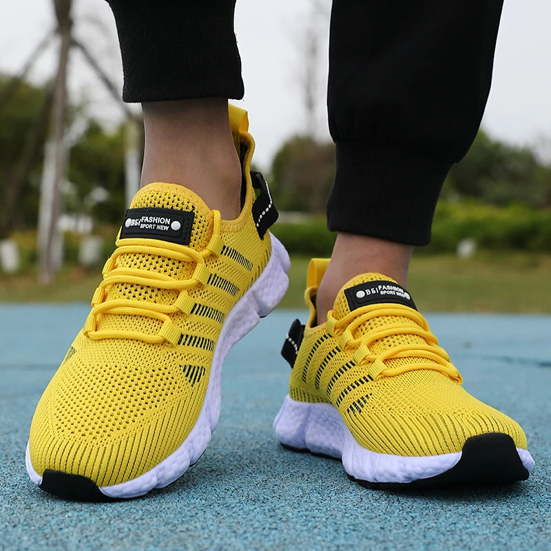 Mens Breathable Mesh Running Shoes - Comfortable Casual Outdoor Footwear - ZOOMNSTORE