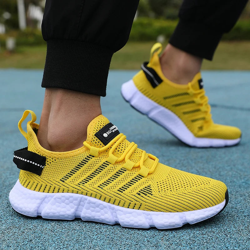 Mens Breathable Mesh Running Shoes - Comfortable Casual Outdoor Footwear - ZOOMNSTORE