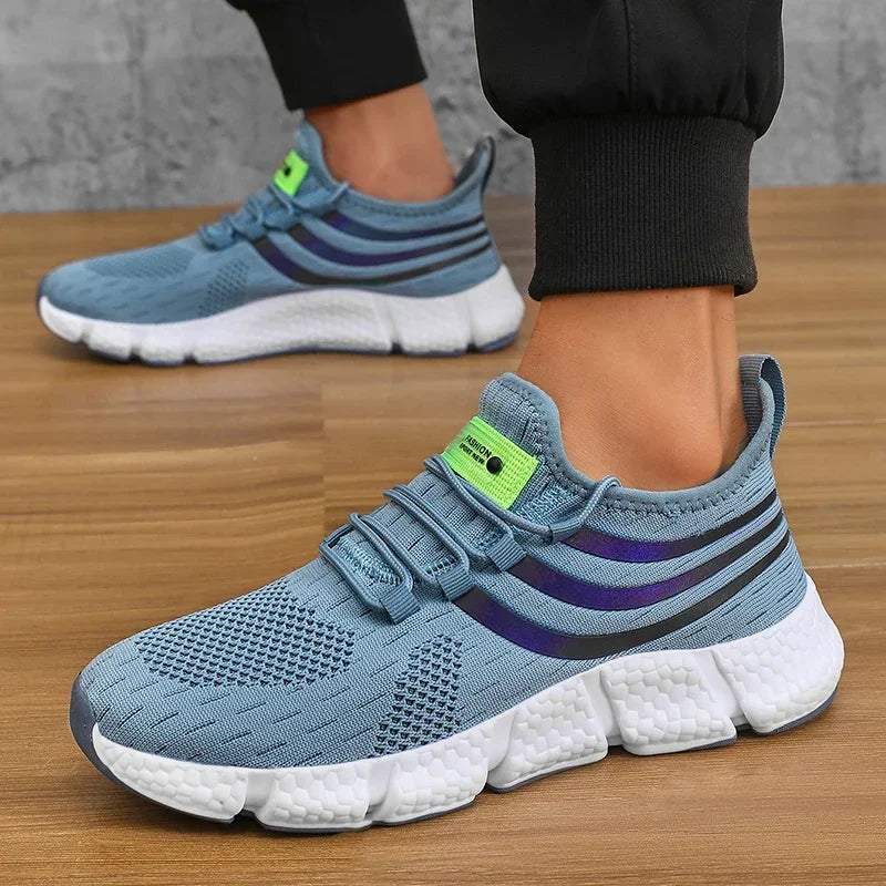 Mens Breathable Platform Sneakers - Comfortable Summer Running Walking Shoes - ZOOMNSTORE