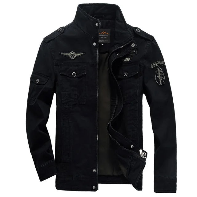 Mens Casual Army Military Jacket - Plus Size M-6XL Spring Autumn Coat - ZOOMNSTORE