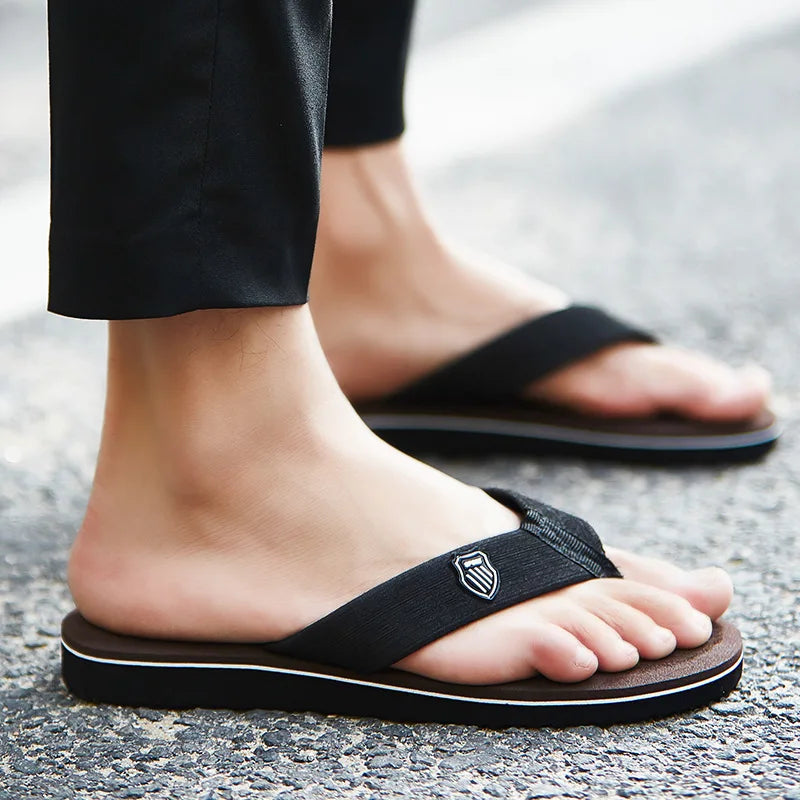 Mens Casual Flip Flops - Non-Slip Summer Beach Sandals - ZOOMNSTORE