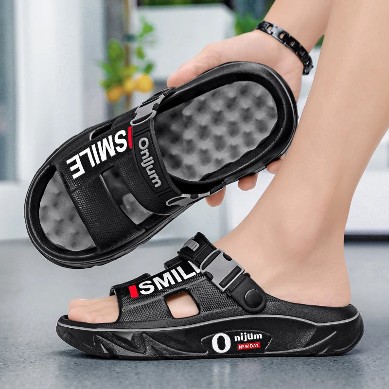 Mens Comfortable Massage Slippers - Indoor Outdoor Sandals and Clogs - ZOOMNSTORE