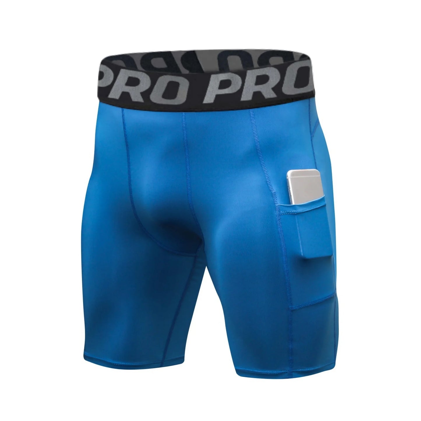 Mens Compression Running Shorts - Spandex Athletic Shorts with Pocket - ZOOMNSTORE